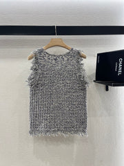 KNITTED ROUND-NECK BLAZER 25S IN COTTON YB 265662