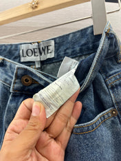 LOEW 25S STRAIGHT LEG JEANS DENIM EMBROIDERED LOGO 263361