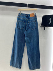 LOEW 25S STRAIGHT LEG JEANS DENIM EMBROIDERED LOGO 263361