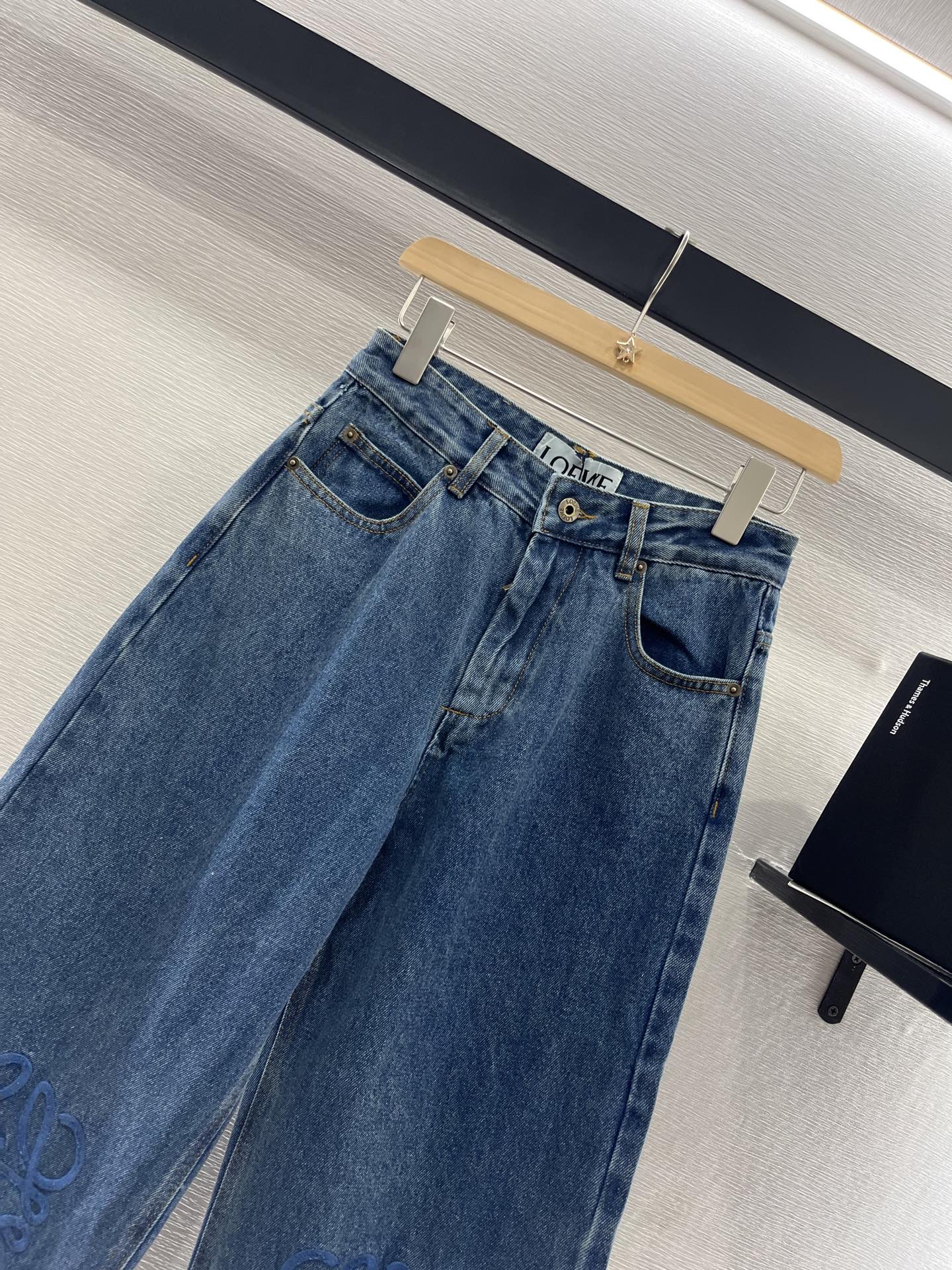 LOEW 25S STRAIGHT LEG JEANS DENIM EMBROIDERED LOGO 263361