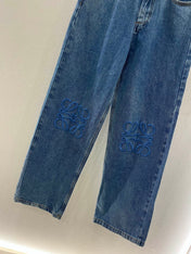 LOEW 25S STRAIGHT LEG JEANS DENIM EMBROIDERED LOGO 263361