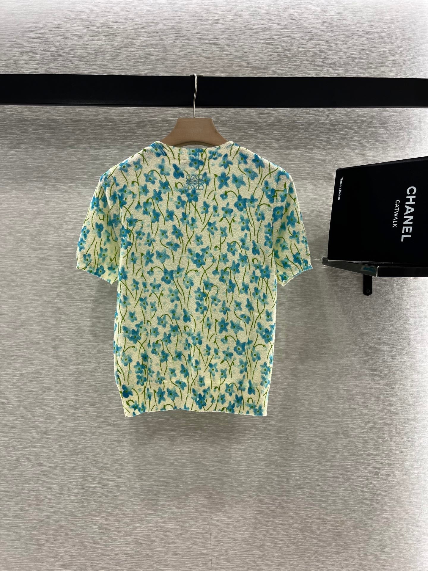 LOEW 25S SHORT SLEEVE SWEATER KNIT FLORAL 264994
