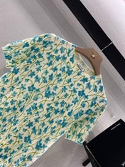 LOEW 25S SHORT SLEEVE SWEATER KNIT FLORAL 264994