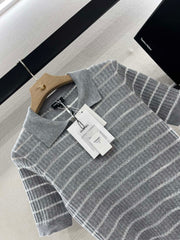 CHANEL SHORT SLEEVE KNIT TOP