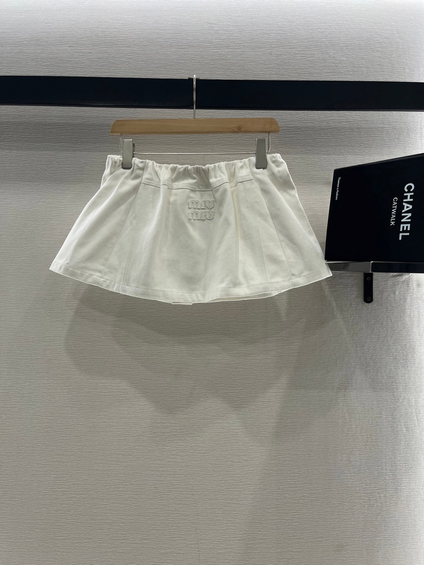 MIUMIU DENIM JACKET AND SKIRT SET 274647