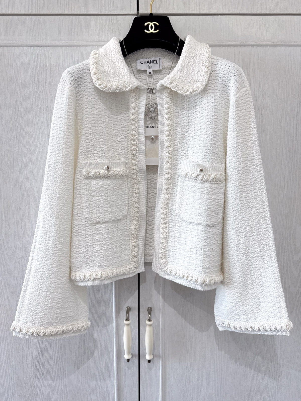 CC 25P Cardigan White Tweed 226821
