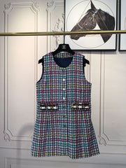 CHANEL 25S SLEEVELESS BLAZER DRESS 419