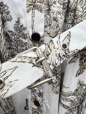 DIOR 25S PRINTED COTTON-SILK DRESS 735