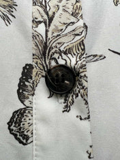 DIOR 25S PRINTED COTTON-SILK DRESS 735