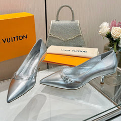 6AM HIGH HEELS 55 MM IN SILVER LAMBSKIN