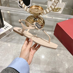 VIV' BY THE SEA SANDALS IN BEIGE CALFSKIN