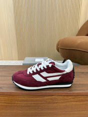 TOM FORD SNEAKERS  IN CHERRY RED MESH AND SUEDE 434240