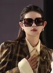 MONTAIGNE SQUARE SUNGLASS D1292 IN LIGHT BROWN ACETATE