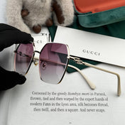 OVERSIZED SQUARE FRAME SUNGLASSES G1639 IN METAL