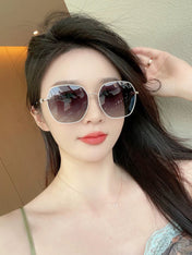 OVERSIZED SQUARE FRAME SUNGLASSES G1639 IN METAL
