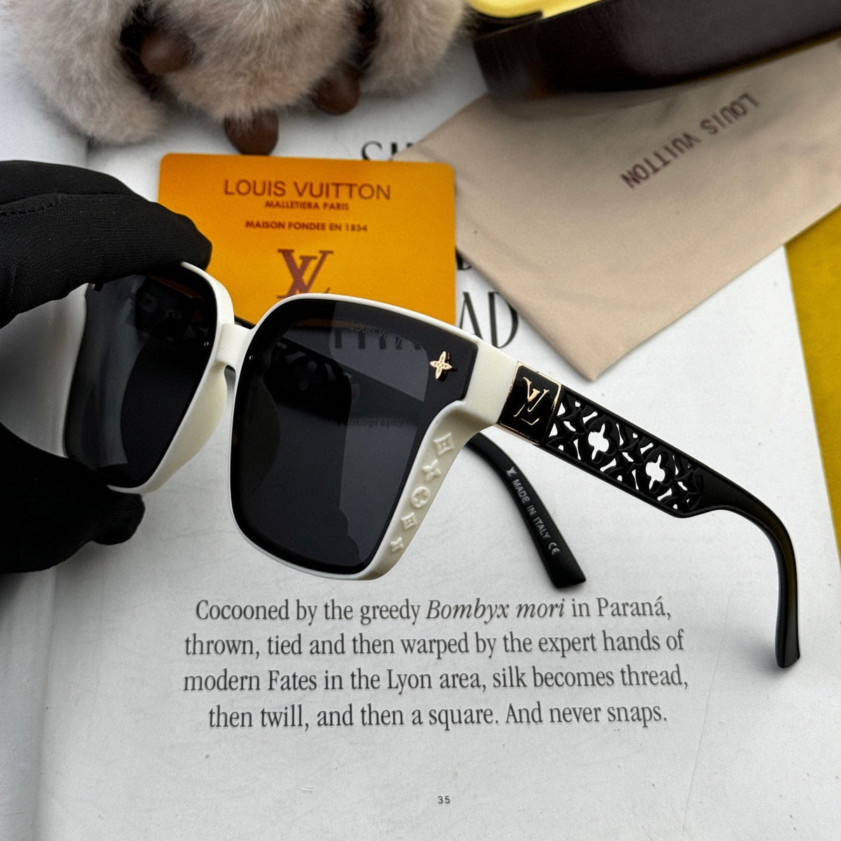 SQUARE SUNGLASSES L2132 IN ACETATE