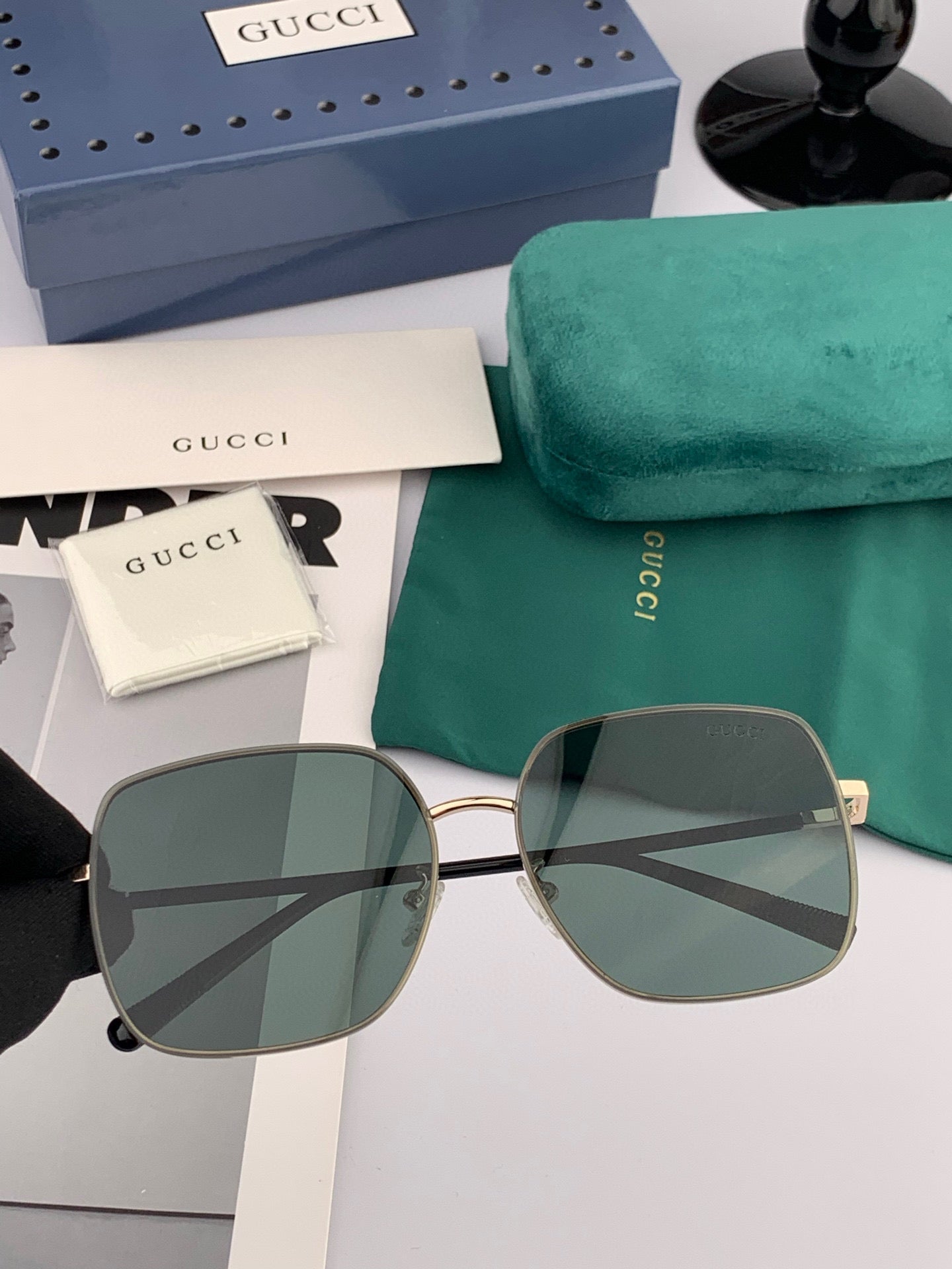 SQUARE FRAME SUNGLASSES G2374 IN METAL