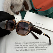 RECTANGULAR FRAME SUNGLASSES G0320 IN ACETATE