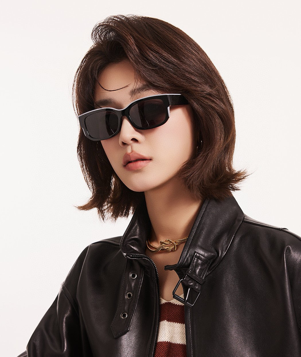 RECTANGULAR FRAME SUNGLASSES G0110 IN ACETATE