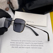 RECTANGULAR FRAME SUNGLASSES G5227 IN METAL