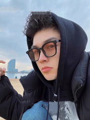 RECTANGULAR FRAME SUNGLASSES G6290 IN ACETATE