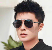 PILOT SUNGLASSES L66 IN BLACK METAL