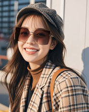 SQUARE SUNGLASS L9612 IN METAL