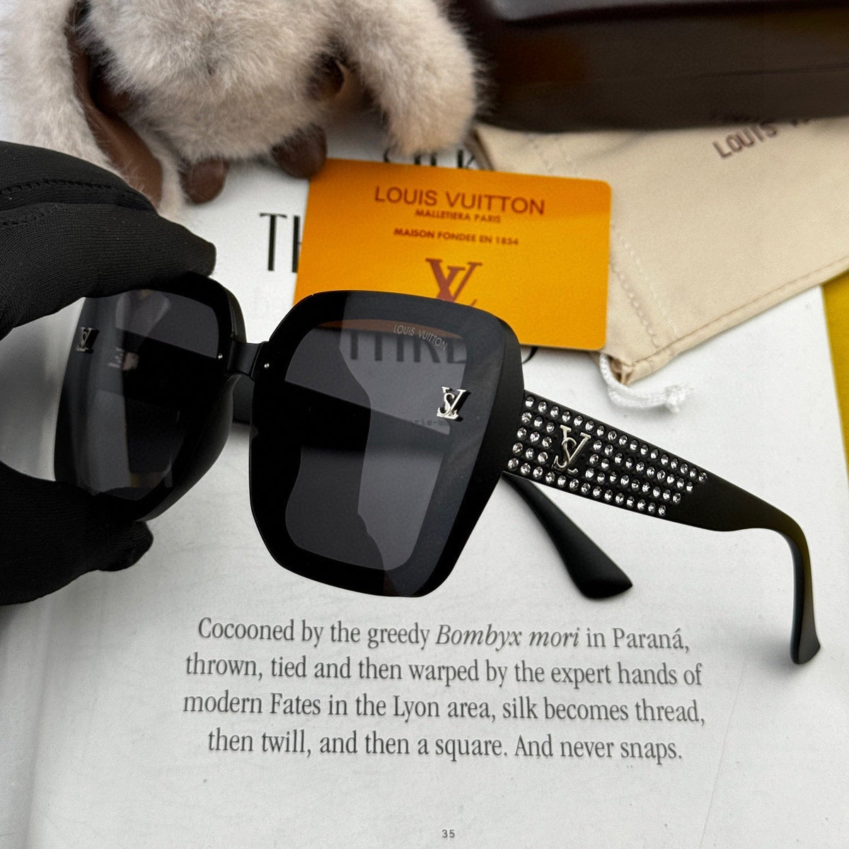 SQUARE JEWEL SUNGLASS L2990 IN ACETATE FRAME