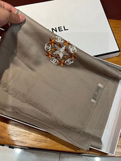 CHANEL 25S SCARF 200 IN CASHMERE WOOL 701967