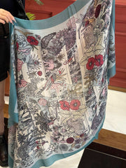 HERMES 25S SCARF 200 IN CASHMERE SILK 732071