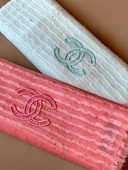 CHANEL 25S SCARF 200 IN CASHMERE VELVET 735755
