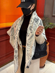 CHANEL 25S SCARF 140 IN SILK 735810