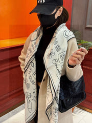 CHANEL 25S SCARF 140 IN SILK 735810