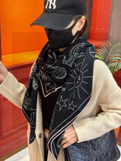 CHANEL 25S SCARF 140 IN SILK 735811