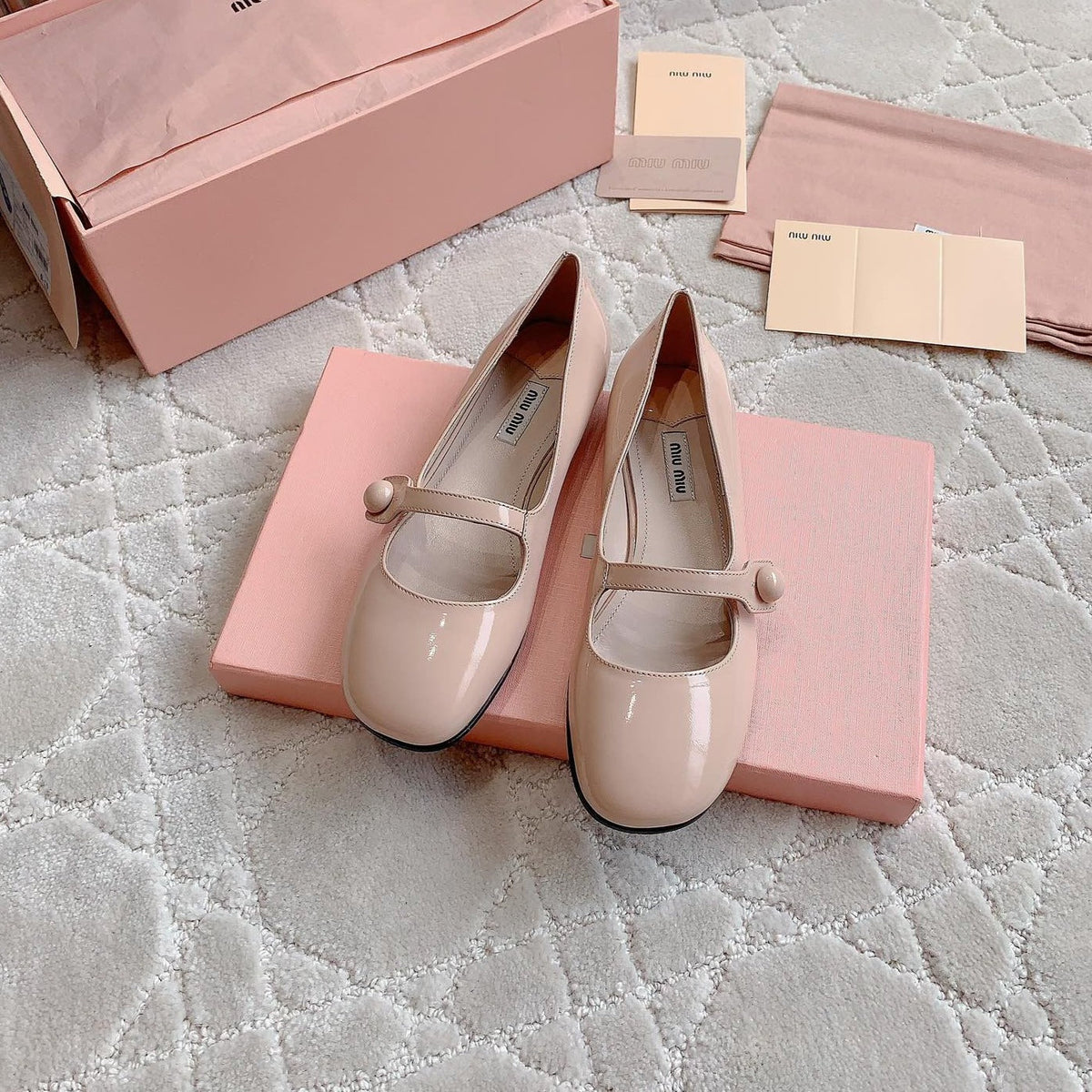 Pastel Pink Ballet Shoes Sheepskin