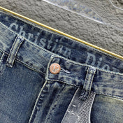SLIMFIT RETRO-WASHED BLUE STRETCH DENIM JEANS