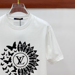 LV T-SHIRT IN WHITE PURE COTTON CLASSIC LOGO PATTERN 238880
