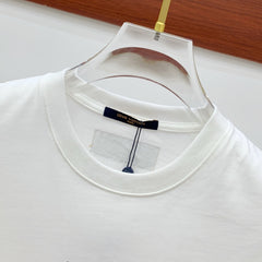 LV T-SHIRT IN WHITE PURE COTTON CLASSIC LOGO PATTERN 238880
