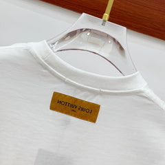 LV T-SHIRT STYLIZED LOGO IN WHITE COTTON 238874