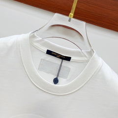 LV T-SHIRT IN WHITE PURE COTTON EMBROIDERED LOGO 238888
