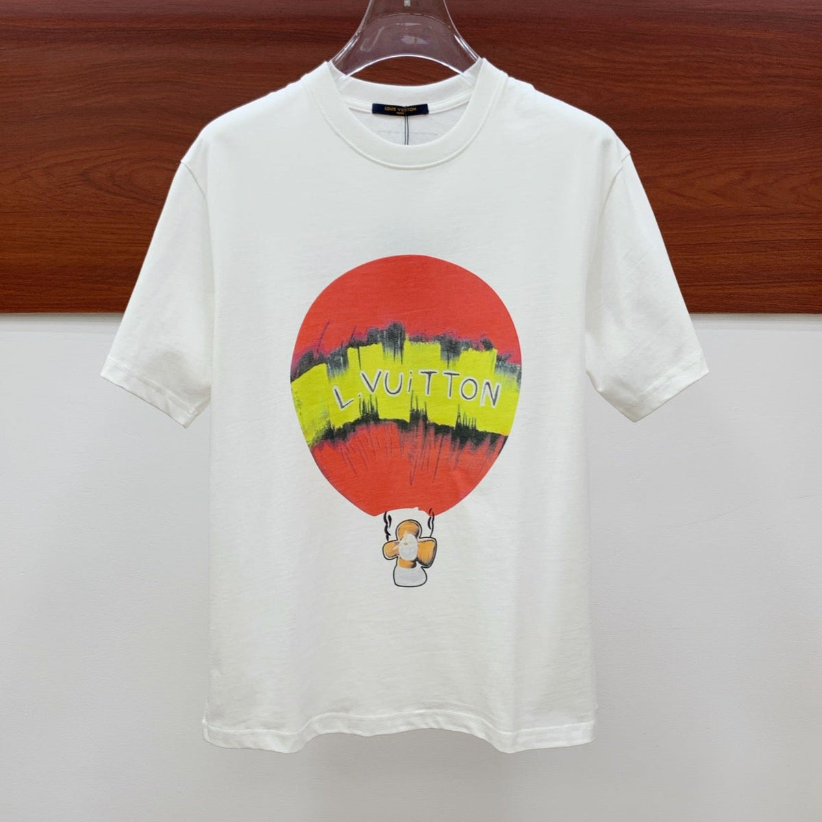 LV WHITE PURE COTTON FABRIC T-SHIRT 238884