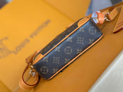 TROCADERO BAG 20 IN BROWN MIX ORANGE MONOGRAM ECLIPSE CANVAS