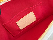 LV 25S ALMA BB 23 IN WHITE CANVAS MONOGRAM CHERRY PRINT GOLD HARDWARE