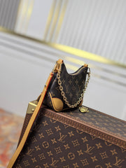 LV 25S BOULOGNE 20 IN DARK BROWN MONOGRAM CANVAS GOLD HARDWARE