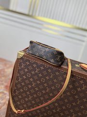 LV 25S BOULOGNE 20 IN DARK BROWN MONOGRAM CANVAS GOLD HARDWARE
