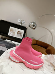 BALENCIAGA 25S SPEED TRAINER SNEAKERS 55 MM IN PINK KNIT