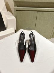 BLAKE SLINGBACK PUMPS 80 IN WINE PATENT LEATHER