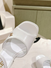 CC HIGH SANDAL WHITE CALFSKIN