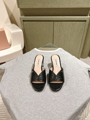 JEWELLED HEEL 55 MULE SANDALS IN BLACK CALFSKIN