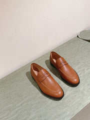 LP LOAFERS 25S IN BURNT ORANGE LAMBSKIN